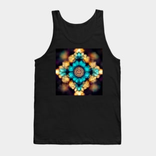 Stained glass Flower Mandala pattern Tank Top